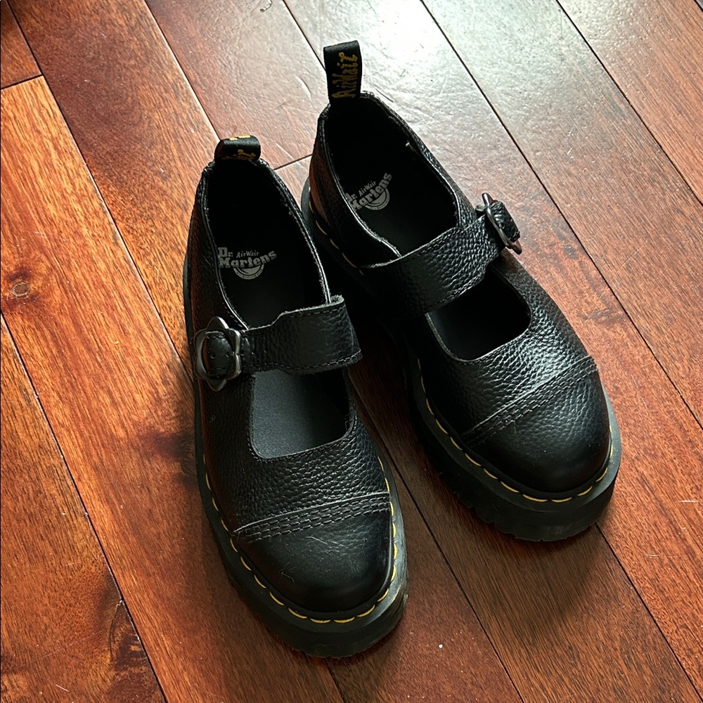 Dr. Martens Black Mary Jane Platforms